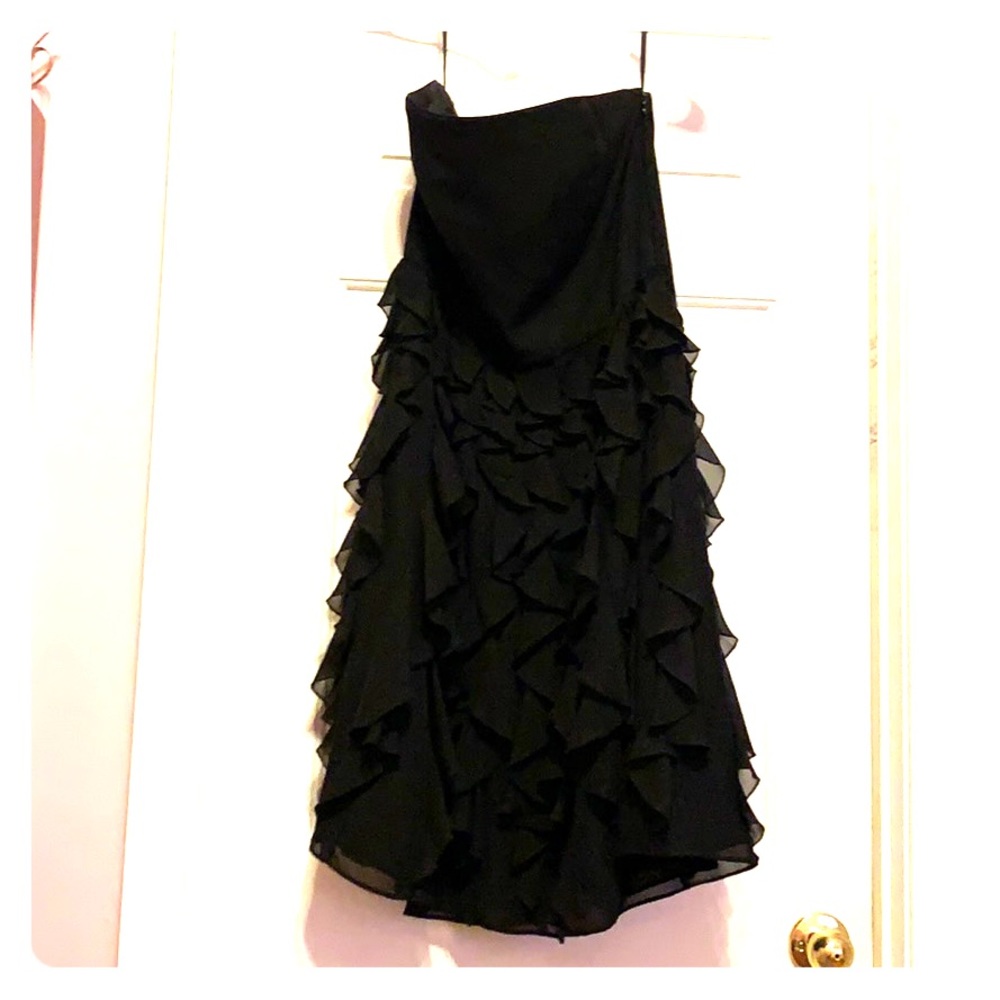 White House Black Market strapless black dress